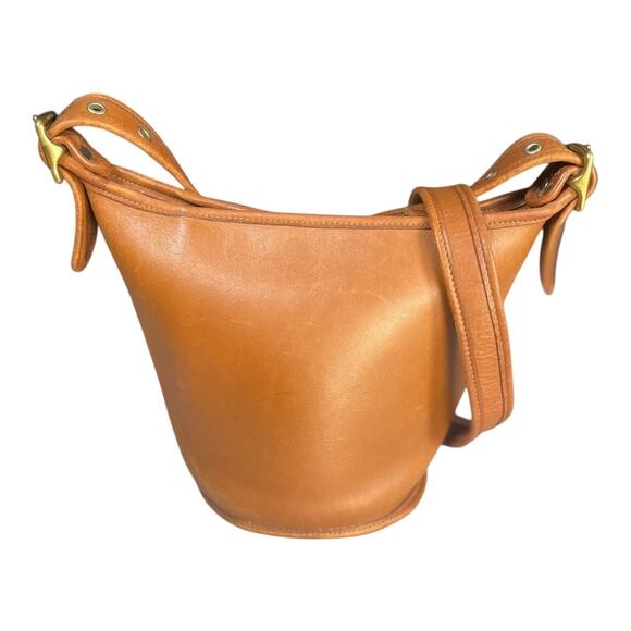 Vintage Coach Tan Leather Bucket Crossbody Bag “9927 - Picture 1 of 7